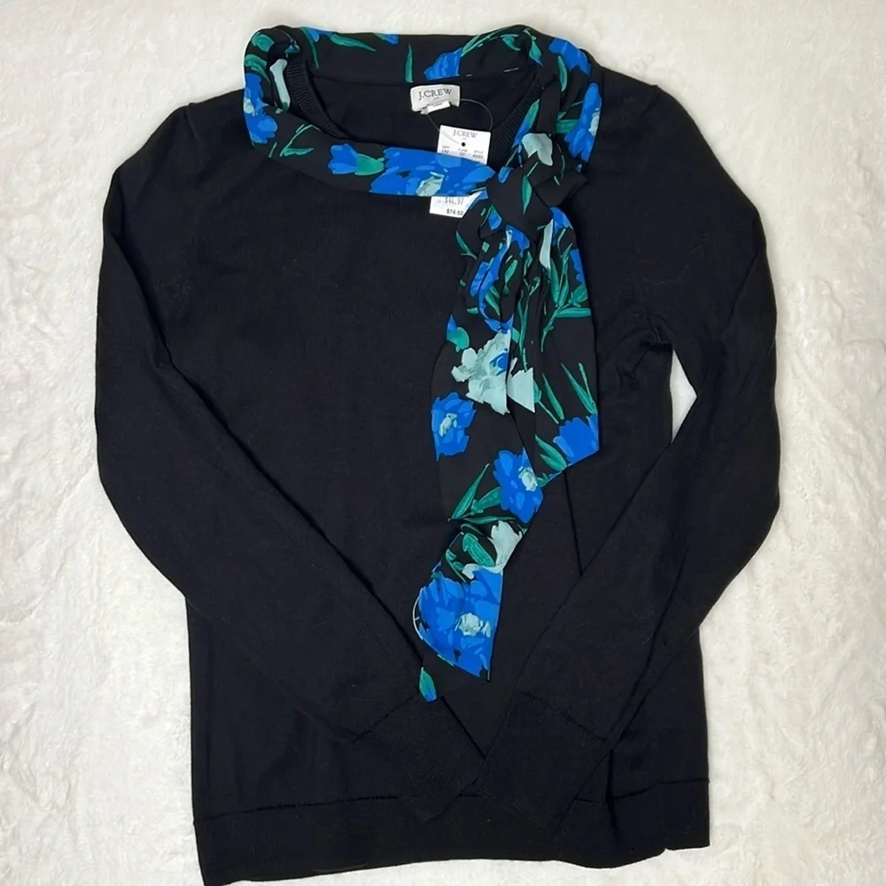 J. Crew Scarf Pullover Sweater Size XS NEW